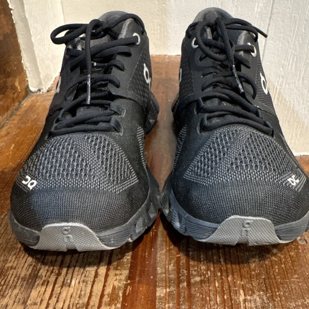 On Cloud X Women's Sz 8  Cross Training Shoe Black/Asphalt Low-top Lightweight